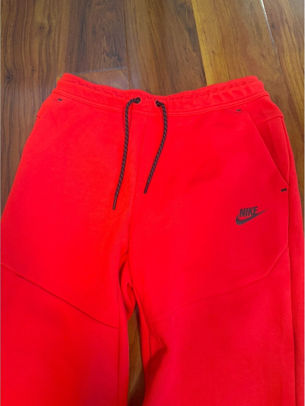 Nike Tech Fleece Joggers Mens SZ S Red Slim Fit Sweatpants CU4495-657